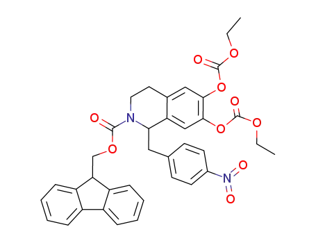 2(1H)-이소퀴놀린카르복실산, 6,7-비스[(에톡시카르보닐)옥시]-3,4-디히드로-1-[(4-니트로페닐)메틸]-, 9H-플루오렌-9-일메틸 에스테르