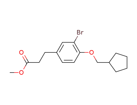 Benzenepropanoic acid, 3-bromo-4-(cyclopentylmethoxy)-, methyl ester
