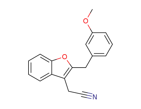 2-[2-(3-methoxybenzyl)benzo[b]furan-3-yl]acetonitrile
