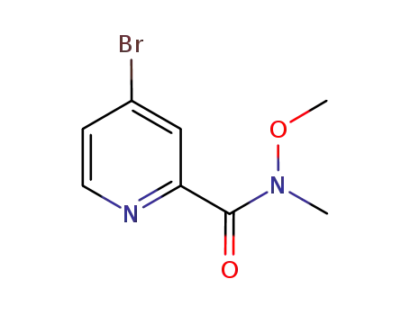 Molecular Structure of 1005342-94-8 (4-bromo-pyridine-2-carboxylic acid N-methoxy-N-methyl-amide)