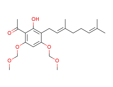 1-{3-[(2E)-3,7-dimethylocta-2,6-dien-1-yl]-2-hydroxy-4,6-bis(methoxymethoxy)phenyl}ethanone
