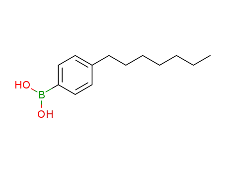 Molecular Structure of 256383-44-5 (4-N-HEPTYLBENZENE BORONIC ACID)