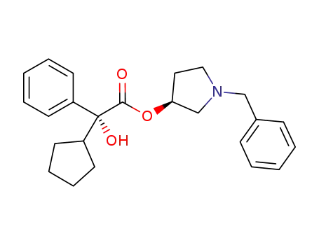 (3S)-1-benzylpyrrolidin-3-yl-(2R)-cyclopentyl(hydroxy)phenyl acetate