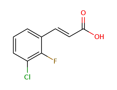 Molecular Structure of 695187-15-6 (3-CHLORO-2-FLUOROCINNAMIC ACID)