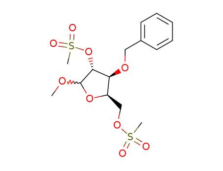 methyl 3-O-benzyl-2,5-di-O-methanesulfonyl-D-furanoyl glucoside