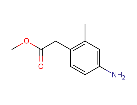 Molecular Structure of 192650-52-5 ((4-AMino-2-Methylphenyl)acetic acid Methyl ester)