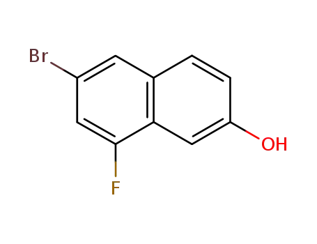 Molecular Structure of 82995-06-0 (6-BROMO-8-FLUORO-2-NAPHTHOL)