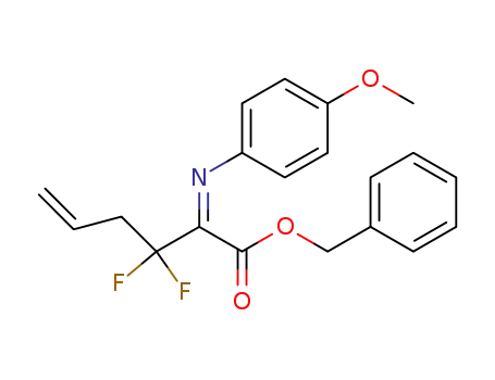 Molecular Structure of 1039136-70-3 (benzyl 3,3-difluoro-2-[(4-methoxyphenyl)imino]-5-hexenoate)