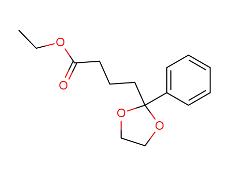 Molecular Structure of 17851-44-4 (1,3-Dioxolane-2-butanoic acid, 2-phenyl-, ethyl ester)