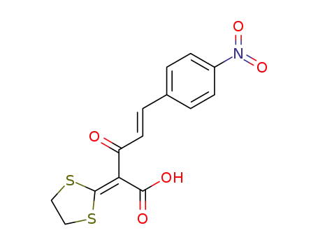 4-Pentenoic acid, 2-(1,3-dithiolan-2-ylidene)-5-(4-nitrophenyl)-3-oxo-,
(4E)-