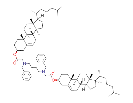 Molecular Structure of 352709-99-0 (N,N'-bis-(cholesteryloxycarbonylmethyl)-N,N'-dibenzyl-1,4-diaminobutane)