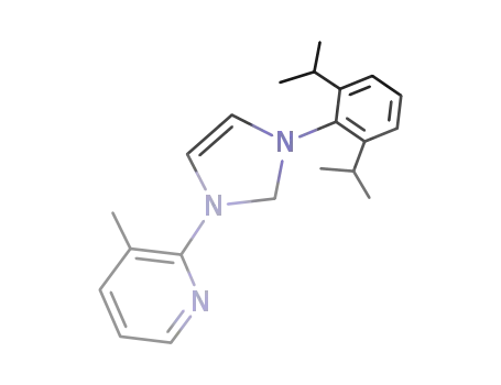 Molecular Structure of 816451-26-0 (2H-Imidazol-2-ylidene,
1-[2,6-bis(1-methylethyl)phenyl]-1,3-dihydro-3-(3-methyl-2-pyridinyl)-)