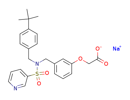 Acetic acid,
[3-[[[[4-(1,1-dimethylethyl)phenyl]methyl](3-pyridinylsulfonyl)amino]methyl
]phenoxy]-, sodium salt