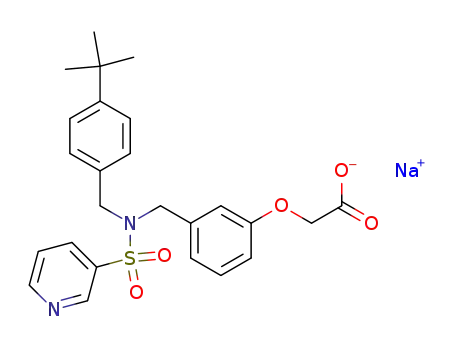 Acetic acid,
[3-[[[[4-(1,1-dimethylethyl)phenyl]methyl](3-pyridinylsulfonyl)amino]methyl
]phenoxy]-, sodium salt