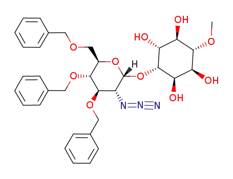 2-azido-3,4,6-tri-O-benzyl-2-deoxy-D-glucopyranosyl-α(1->6)-3-O-methyl-D-chiro-inositol