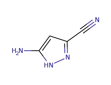 Molecular Structure of 125144-04-9 (1H-Pyrazole-3-carbonitrile,5-amino-(9CI))
