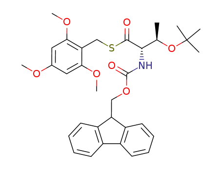 3-<i>tert</i>-butoxy-2-(9<i>H</i>-fluoren-9-ylmethoxycarbonylamino)-thiobutyric acid 2,4,6-trimethoxy-benzyl ester