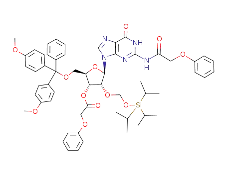 N<sup>2</sup>,3'-O-bis(phenoxyacetyl)-5'-O-(4,4'-dimethoxytrityl)-2'-O-[[(triisopropyl)silyloxy]methyl]guanosine