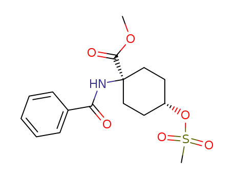 methyl 1-benzimido-c-4-methanesulfonyloxycyclohexane-r-1-carboxylate