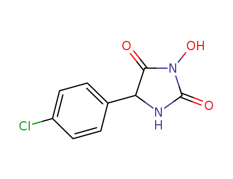 Molecular Structure of 1118067-55-2 (5-(4-chlorophenyl)-3-hydroxyimidazolidine-2,4-dione)