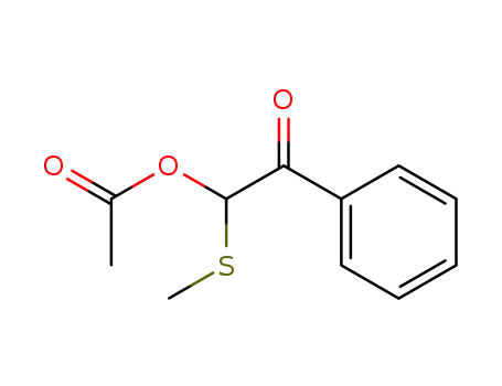 Molecular Structure of 62473-01-2 (Ethanone, 2-(acetyloxy)-2-(methylthio)-1-phenyl-)