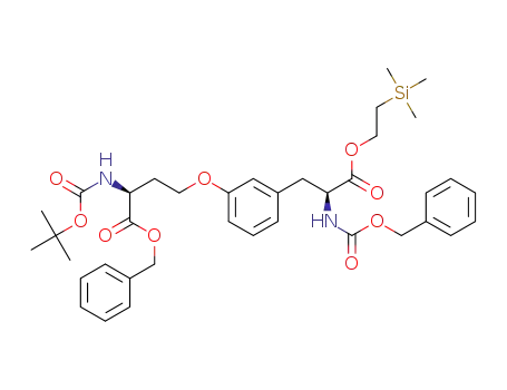 phenylmethyl (2S)-4-(3-{(2S)-2-[(3,3-dimethyl-3-silabutyl)oxycarbonyl]-2-[(phenylmethoxy)carbonylamino]ethyl}phenoxy)-2-[(tert-butoxy)carbonylamino]butanoate