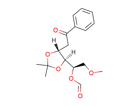 (1R)-1-(2-oxo-2-phenylethyl)-3-O-formyl-1,2-O-isopropylidene-4-O-methyl-D-erythritol