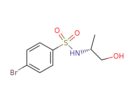 Molecular Structure of 202751-85-7 (4-bromo-N-[(1R)-2-hydroxy-1-methylethyl]benzenesulfonamide)