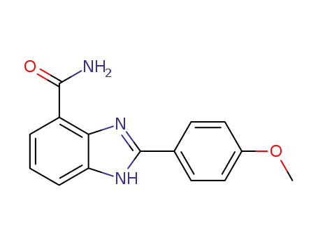 Molecular Structure of 181135-48-8 (1H-Benzimidazole-4-carboxamide, 2-(4-methoxyphenyl)-)