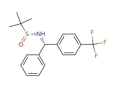 (R<sub>S</sub>,S)-(1-phenyl-1-(4-trifluoromethylphenyl)methyl)-2-methylpropanesulfinamide