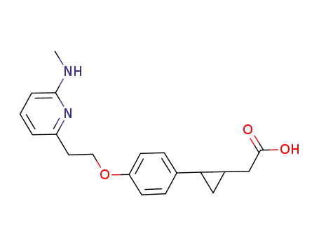 2-[4-[2-[6-(methylamino)-2-pyridinyl]ethoxy]phenyl]cyclopropaneacetic acid