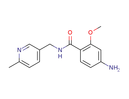 4-amino-2-methoxy-N-[(6-methylpyridin-3-yl)methyl]benzamide