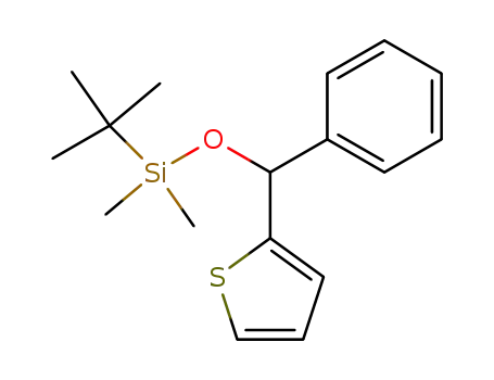Molecular Structure of 596104-73-3 (Silane, (1,1-dimethylethyl)dimethyl(phenyl-2-thienylmethoxy)-)
