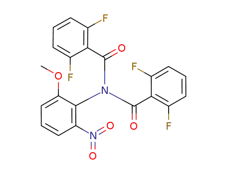 Molecular Structure of 212503-88-3 (N,N-bis-(2,6-difluorobenzoyl)-2-methoxy-6-nitroaniline)