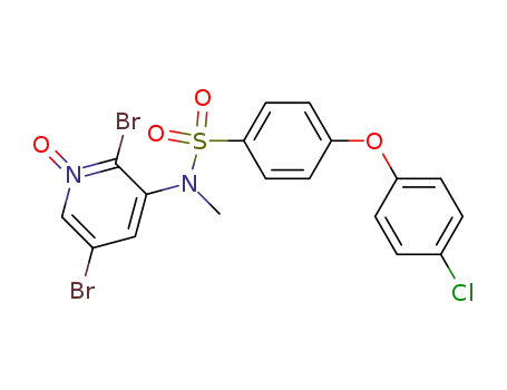 4-(4-chlorophenoxy)-N-(2,5-dibromo-1-oxy-pyridin-3-yl)-N-methyl-benzenesulfonamide