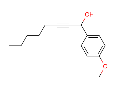 Molecular Structure of 371256-71-2 (1-(4-methoxyphenyl)oct-1-yn-1-ol)