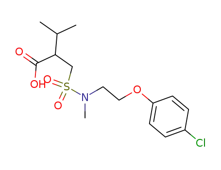 Molecular Structure of 224178-20-5 (2-(N-(2-(4-Chlorophenoxy)ethyl)-N-methylsulfamoyl-methyl)-3-methylbutanoic Acid)