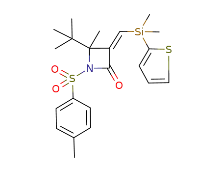 (Z)-4-methyl-4-tert-butyl-3-[(dimethyl-α-thienylsilyl)methylene]-3-(p-tosyl)-1-azetidin-2-one