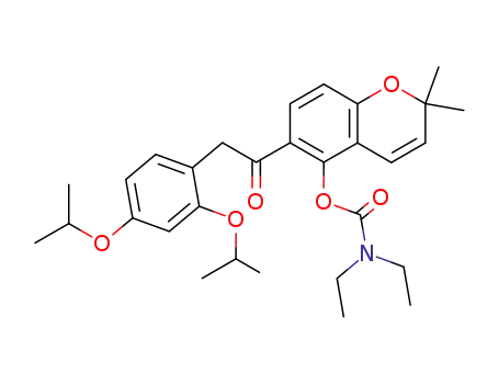 diethyl-carbamic acid 6-[(2,4-diisopropoxy-phenyl)-acetyl]-2,2-dimethyl-2<i>H</i>-chromen-5-yl ester