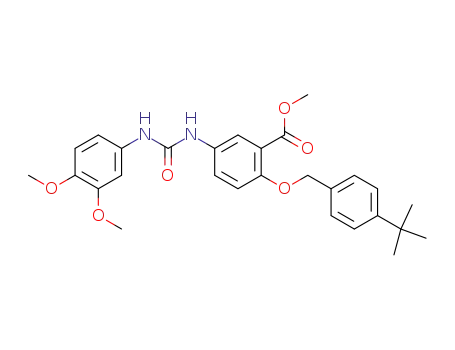 Benzoic acid,
5-[[[(3,4-dimethoxyphenyl)amino]carbonyl]amino]-2-[[4-(1,1-dimethyleth
yl)phenyl]methoxy]-, methyl ester