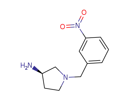 Molecular Structure of 919120-73-3 (3-Pyrrolidinamine, 1-[(3-nitrophenyl)methyl]-, (3R)-)