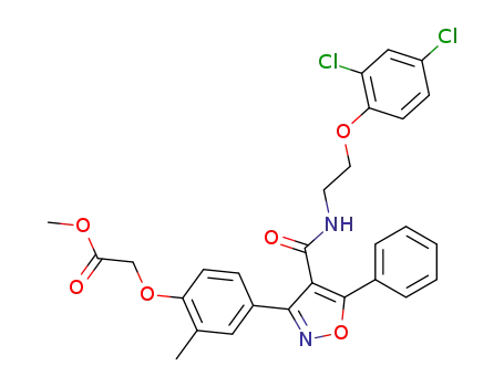 (4-{4-[2-(2,4-dichloro-phenoxy)-ethyl-carbamoyl]-5-phenyl-isoxazol-3-yl}-2-methyl-phenoxy)-acetic acid methyl ester