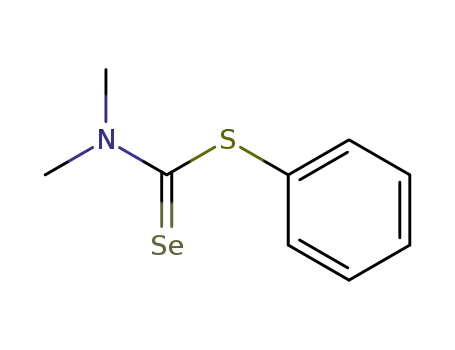 Molecular Structure of 118329-95-6 (Carbamoselenothioic acid, dimethyl-, S-phenyl ester)