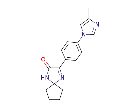 Molecular Structure of 1132817-67-4 (3-[4-(4-methyl-1H-imidazol-1-yl)phenyl]-1,4-diazaspiro[4.4]non-3-en-2-one)