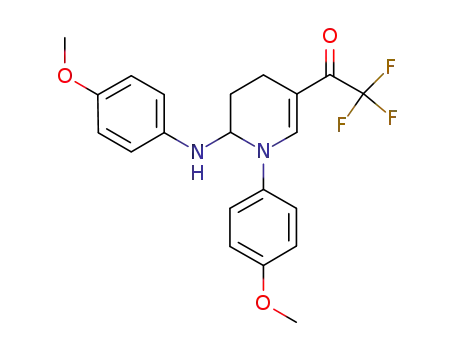 Molecular Structure of 1154750-85-2 (1-(4-methoxyphenyl)-6-(4-methoxyphenylamino)-3-trifluoroacetyl-1,4,5,6-tetrahydropyridine)