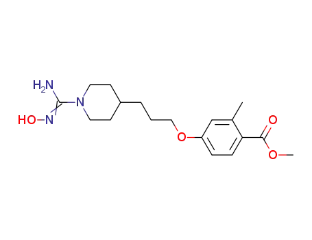 4-{3-[1-(N-hydroxycarbamimidoyl)piperidin-4-yl]propoxy}-2-methylbenzoic acid methyl ester
