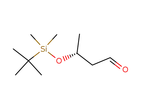 Molecular Structure of 72150-39-1 (Butanal, 3-[[(1,1-dimethylethyl)dimethylsilyl]oxy]-, (R)-)