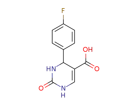 Molecular Structure of 817200-23-0 (5-Pyrimidinecarboxylic acid,
4-(4-fluorophenyl)-1,2,3,4-tetrahydro-2-oxo-)