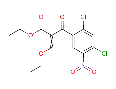 Molecular Structure of 109308-73-8 (ethyl ester of 2-(5-nitro-2,4-dichlorobenzoyl)-3-ethoxyacrylic acid)
