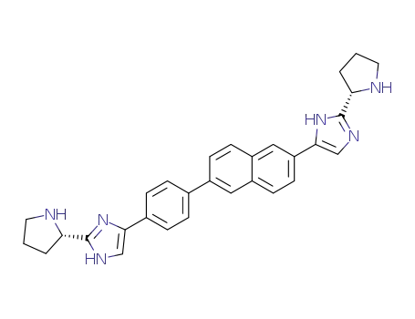 2-[(2S)-pyrrolidin-2-yl]-4-[4-(6-{2-[(2S)-pyrrolidin-2-yl]-1H-imidazol-5-yl}naphthalen-2-yl)phenyl]-1H-imidazole